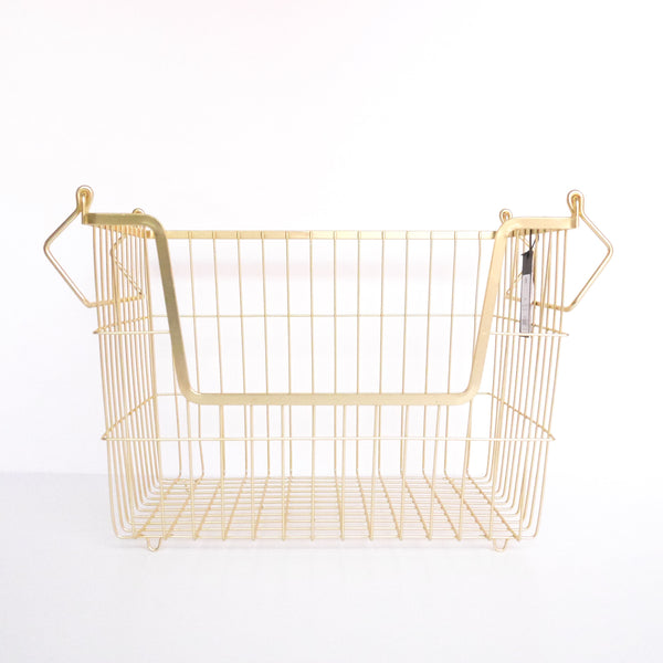 Gold wire storage Basket _ Large Craft and Company