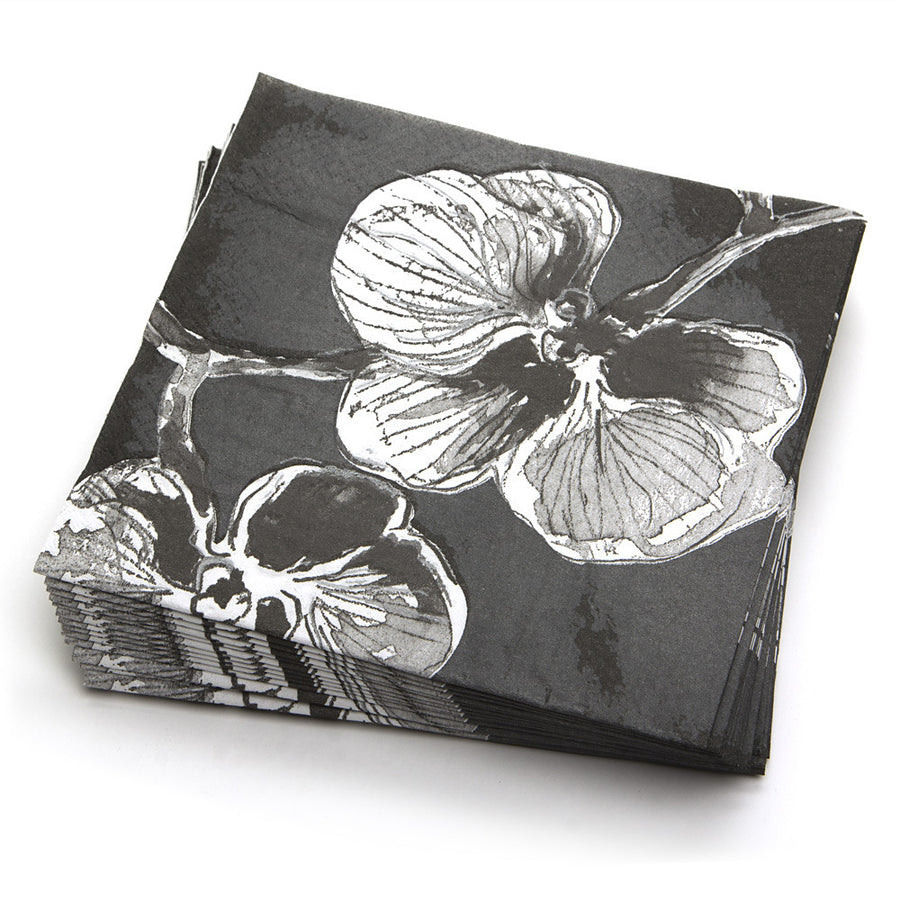 Black Orchid Lunch Napkins