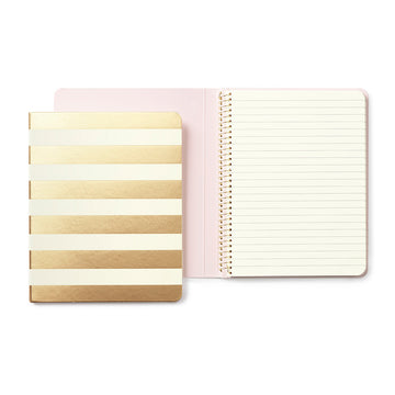 kate spade new york spiral notebook - gold stripe
