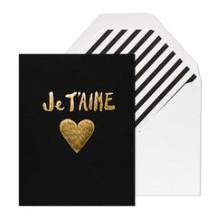 Je t'aime heart Card