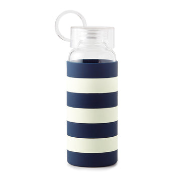 Kate Spade New York® blue stripe water bottle