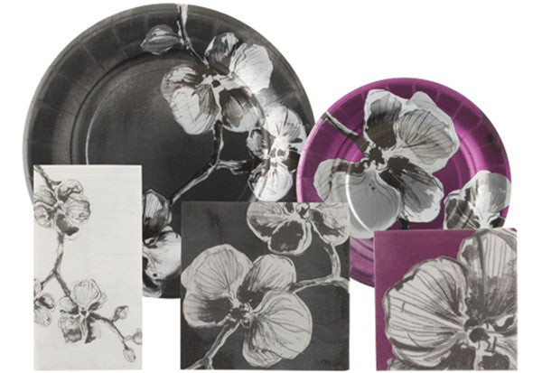 Black Orchid Lunch Napkins
